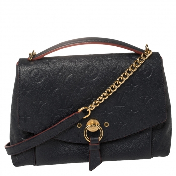 Pre Owned Louis Vuitton Marine Rouge Monogram Empreinte Leather Blanche BB Bag