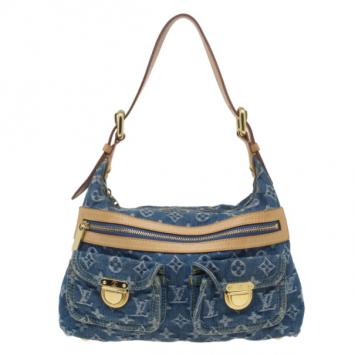 Pre Owned Louis Vuitton Denim Monogram Baggy PM