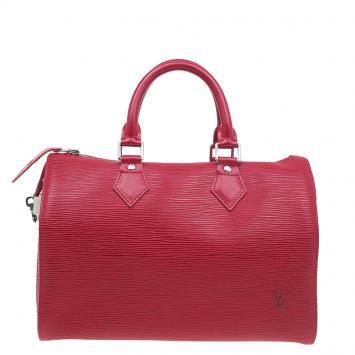 Pre Owned Louis Vuitton Red Epi Leather Speedy 25