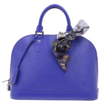 Pre Owned Louis Vuitton Purple Leather Epi Alma PM