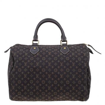 Pre Owned Louis Vuitton Monogram Canvas Mini Lin Speedy 30 Bag