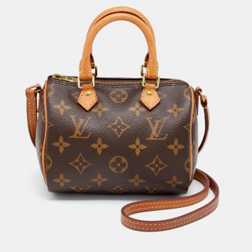 Pre Owned Louis Vuitton Monogram Canvas Nano Speedy Bag
