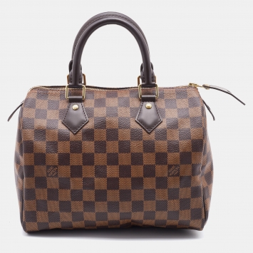 Pre Owned Louis Vuitton Damier Ebene Canvas Speedy 25 Bag