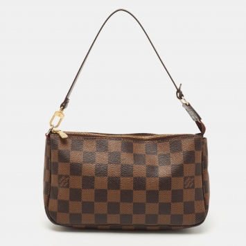 Pre Owned Louis Vuitton Damier Ebene Canvas Pochette Accessoires