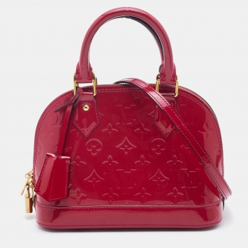 Pre Owned Louis Vuitton Indian Rose Monogram Vernis Alma BB Bag