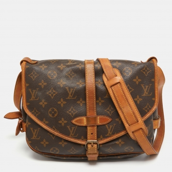Pre Owned Louis Vuitton Monogram Canvas Saumur 30 Bag