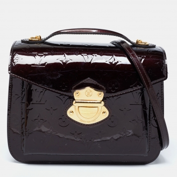 Pre Owned Louis Vuitton Amarante Monogram Vernis Mirada Bag