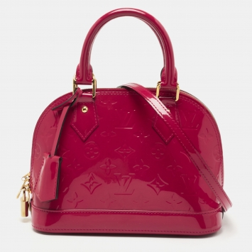 Pre Owned Louis Vuitton Indian Rose Monogram Vernis Alma BB Bag