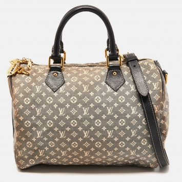 Pre Owned Louis Vuitton Encre Monogram Idylle Speedy Bandouliere 30 Bag
