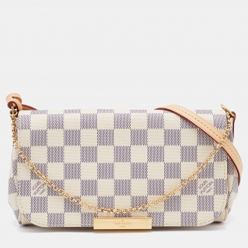 Pre Owned Louis Vuitton Damier Azur Canvas Favorite PM Bag