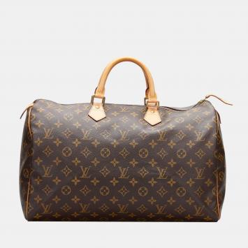 Pre Owned Louis Vuitton Brown Monogram Canvas Speedy 40 Top Handle Bag