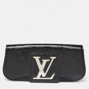 Pre Owned Louis Vuitton Black Electric Epi Leather Sobe Clutch