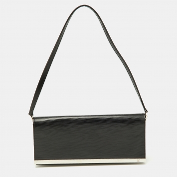 Pre Owned Louis Vuitton Black Epi Leather Sevigne Clutch Bag