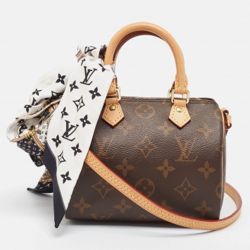 Pre Owned Louis Vuitton Monogram Canvas Nano Speedy Bag