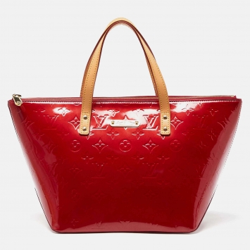 Pre Owned Louis Vuitton Pomme D’amour Monogram Vernis Bellevue PM Bag