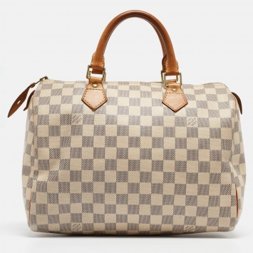 Pre Owned Louis Vuitton Damier Azur Canvas Speedy 30 Bag
