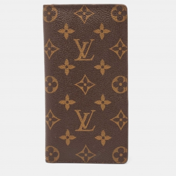 Pre Owned Louis Vuitton Monogram Canvas Long Bifold Wallet