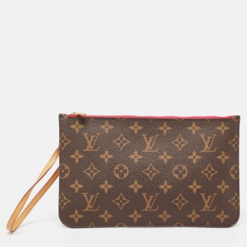 Pre Owned Louis Vuitton Monogram Canvas Zip Pouch