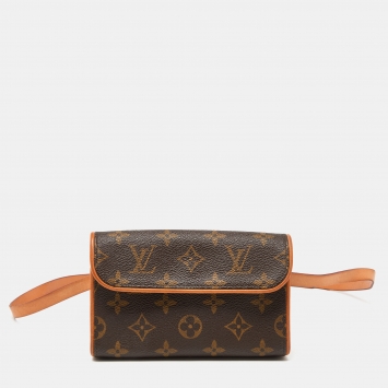 Pre Owned Louis Vuitton Monogram Coated Canvas Pochette Florentine Belt Bag