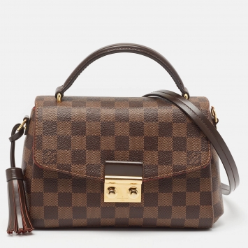 Pre Owned Louis Vuitton Damier Ebene Canvas Croisette Bag