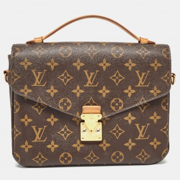 Pre Owned Louis Vuitton Monogram Canvas Pochette Metis Bag