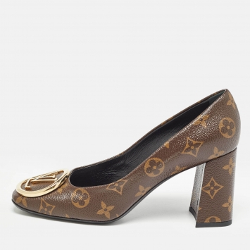 Pre Owned Louis Vuitton Monogram Canvas Madeleine Pumps Size 38.5