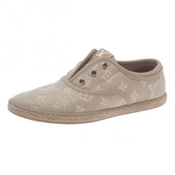 Pre Owned Louis Vuitton Monogram Canvas Espadrilles Sneakers Size 36