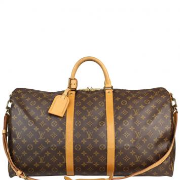 Pre Owned Louis Vuitton Monogram Canvas Keepall Bandouliere 55 Bag