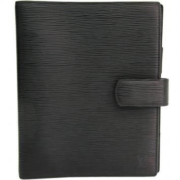 Pre Owned Louis Vuitton Noir Epi Leather Large Ring Agenda Cover