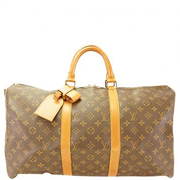 Pre Owned Louis Vuitton Monogram Canvas Keepall Bandouliere 50 Bag
