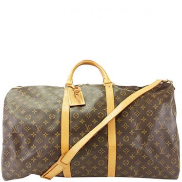 Pre Owned Louis Vuitton Monogram Canvas Keepall Bandouliere 60 Bag