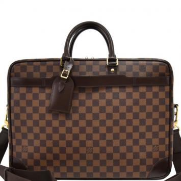 Pre Owned Louis Vuitton Damier Ebene Canvas Porte Documents Voyage GM Briefcase