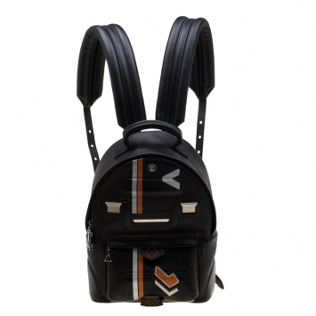 Pre Owned Louis Vuitton Black Leather Space Palm Springs PM Backpack
