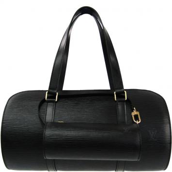 Pre Owned Louis Vuitton Noir Epi Leather Soufflot Bag 