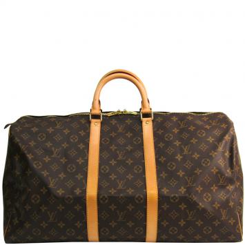Pre Owned Louis Vuitton Monogram Canvas Keepall 55 Bag 
