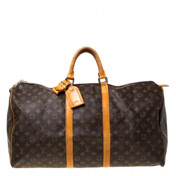 Pre Owned Louis Vuitton Monogram Canvas Keepall 55 Bag