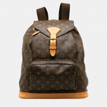 Pre Owned Louis Vuitton Brown Monogram Montsouris GM