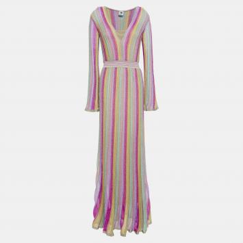 Pre Owned M Missoni Viscose Maxi Dress 44