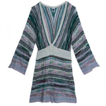 Pre Owned M Missoni Multicolor Crochet Knit Top M