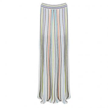 Pre Owned M Missoni Multicolor Vertical Striped Lurex Knit Maxi Skirt L