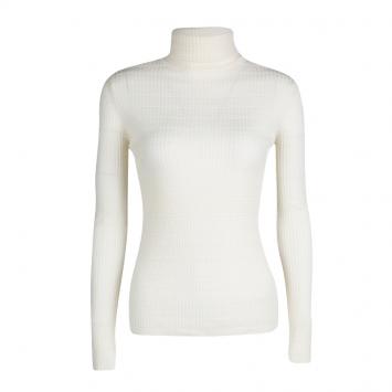 Pre Owned M Missoni Cream Turtle Neck Sweater M