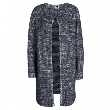 Pre Owned M Missoni Monochrome Chunky Long Cardigan M