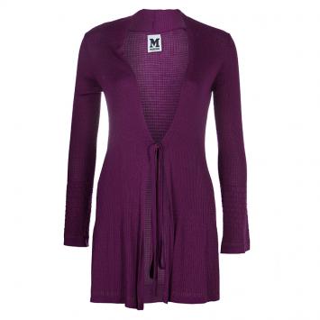 Pre Owned M Missoni Purple Long Sleeve Knit Cardigan M
