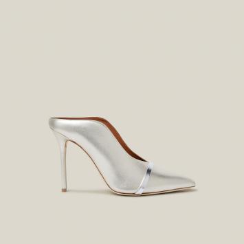 مملوكة مسبقًا Malone Souliers Metallic Constance Metallic-Leather Mules Size IT 37.5