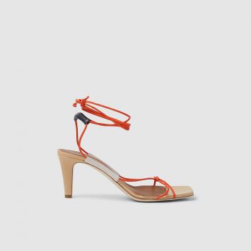 مملوكة مسبقًا Malone Souliers Orange x Roksanda Camila Leather Sandals Size IT 36
