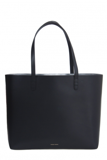 Pre Owned Mansur Gavriel Black/Argento Leather Large Tote