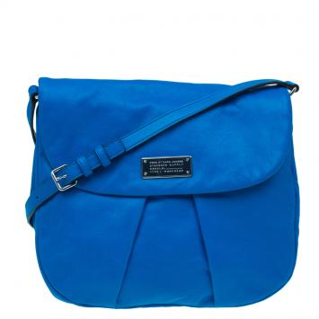 Pre Owned Marc by Marc Jacobs Blue Leather Marchive Messenger Bag