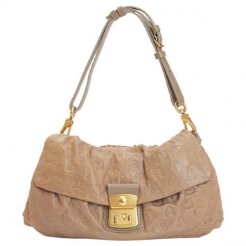 Pre Owned Marc by Marc Jacobs Beige Embossed Leather Shoulder Bag