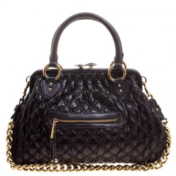 Pre Owned Marc Jacobs Dark Burgundy Leather Stam Shoulder Bag