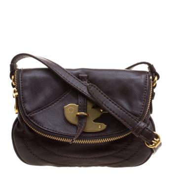 مملوكة مسبقًا Marc by Marc Jacobs Brown Leather Petal to the Metal Crossbody Bag